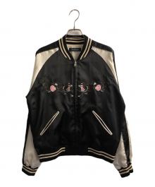 JohnUNDERCOVER（ジョンアンダーカバー）の古着「16AW タイガー刺繍スーベニアジャケット」｜ブラック×アイボリー