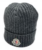 MONCLERモンクレール）の古着「ワッペンニットキャップ」｜グレー