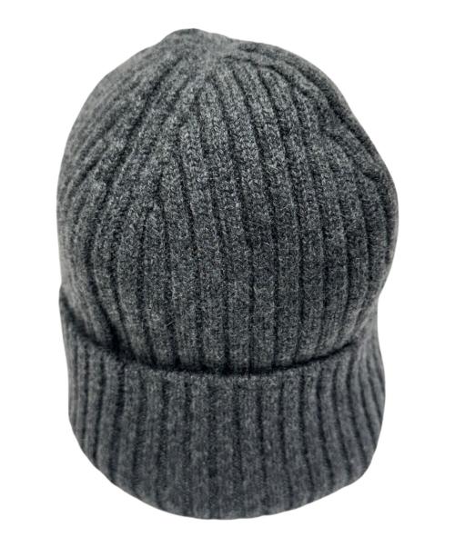 MONCLER（モンクレール）MONCLER (モンクレール) ワッペンニットキャップ グレー サイズ:freeの古着・服飾アイテム