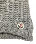 MONCLER (モンクレール) ワッペン付きニットマフラー グレー：25000円