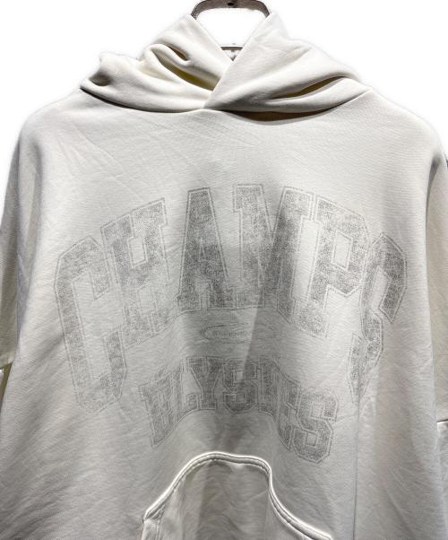 BALENCIAGA（バレンシアガ）BALENCIAGA (バレンシアガ) CHAMPS ELYSESSクロップドプルオーバーパーカー ホワイト サイズ:2の古着・服飾アイテム