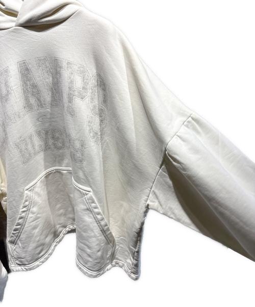 BALENCIAGA（バレンシアガ）BALENCIAGA (バレンシアガ) CHAMPS ELYSESSクロップドプルオーバーパーカー ホワイト サイズ:2の古着・服飾アイテム
