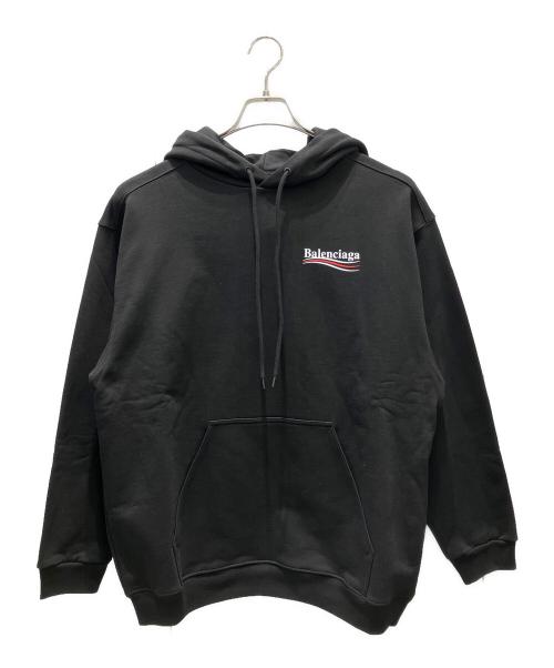 BALENCIAGA（バレンシアガ）BALENCIAGA (バレンシアガ) Campaign logo hoodie/キャンペーンロゴフーディ ブラック サイズ:Sの古着・服飾アイテム