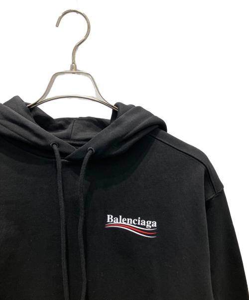 BALENCIAGA（バレンシアガ）BALENCIAGA (バレンシアガ) Campaign logo hoodie/キャンペーンロゴフーディ ブラック サイズ:Sの古着・服飾アイテム