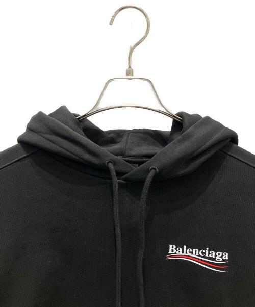 BALENCIAGA（バレンシアガ）BALENCIAGA (バレンシアガ) Campaign logo hoodie/キャンペーンロゴフーディ ブラック サイズ:Sの古着・服飾アイテム