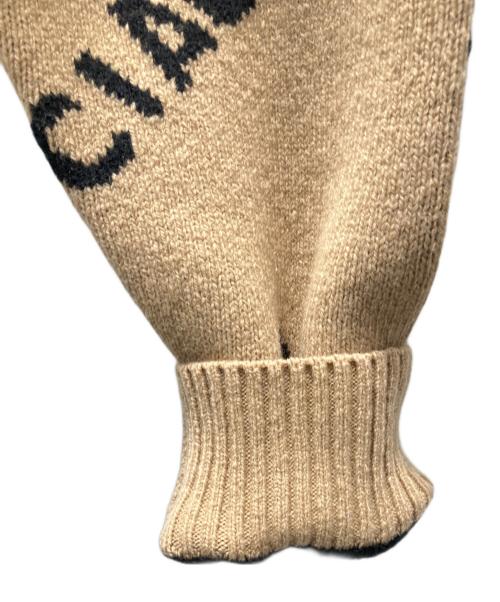 BALENCIAGA（バレンシアガ）BALENCIAGA (バレンシアガ) All Over Logo Knit/オールオーバーロゴニット キャメル サイズ:Sの古着・服飾アイテム