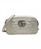 GUCCIグッチ）の古着「GUCCI/ショルダーバッグ/キルティングカメラバッグ」｜ホワイト