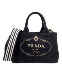 PRADA（プラダ）の古着「カナパミニ　2WAYバッグ」｜ブラック