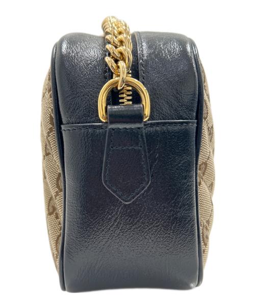 GUCCI（グッチ）GUCCI (グッチ) GGマーモント ショルダーバッグ ブラック×ベージュ サイズ:-の古着・服飾アイテム