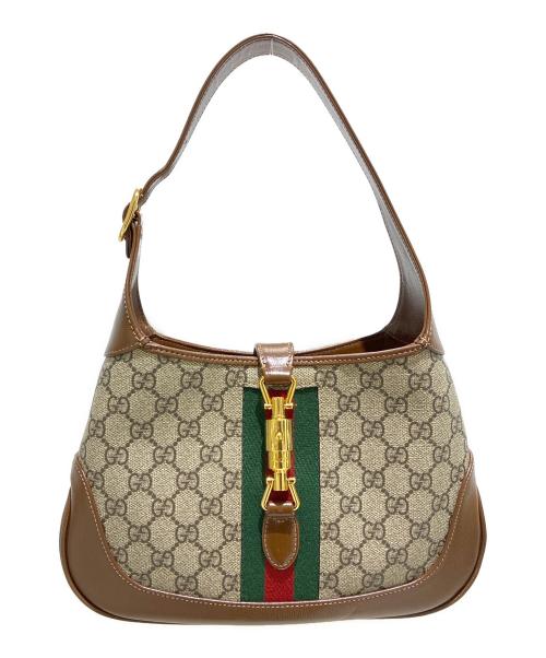 GUCCI（グッチ）GUCCI (グッチ) ジャッキー1961/2WAYバッグ ブラウン×ベージュの古着・服飾アイテム