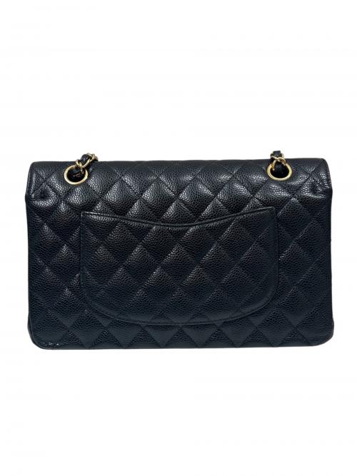 CHANEL（シャネル）CHANEL (シャネル) マトラッセ25 ダブルフラップチェーンショルダーバッグ/ ブラック サイズ:25の古着・服飾アイテム