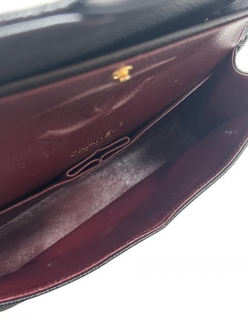 CHANEL（シャネル）CHANEL (シャネル) マトラッセ25 ダブルフラップチェーンショルダーバッグ/ ブラック サイズ:25の古着・服飾アイテム