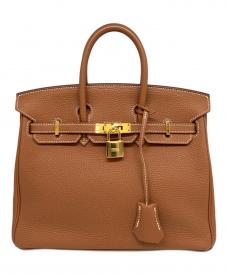 HERMESエルメス）の古着「バーキン25/ゴールド金具/トゴ/ゴールド/X刻印」｜ゴールド