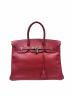 HERMES（エルメス）の古着「Birkin 35 バーキン 35/ヴォーエプソン/ルージュガランス/□J刻印：2006年製造/シルバー金具」｜ルージュガランス