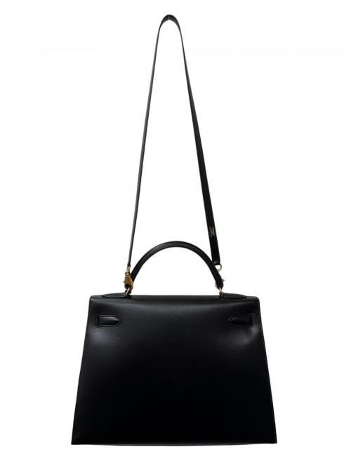 HERMES（エルメス）HERMES (エルメス) ケリー32/ボックスカーフ/外縫い/ブラック/〇X刻印:1994年製造/ゴールド金具 ブラック サイズ:32の古着・服飾アイテム