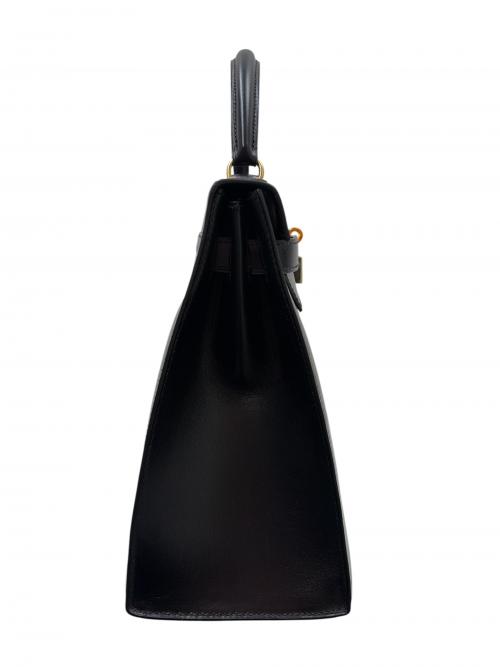 HERMES（エルメス）HERMES (エルメス) ケリー32/ボックスカーフ/外縫い/ブラック/〇X刻印:1994年製造/ゴールド金具 ブラック サイズ:32の古着・服飾アイテム