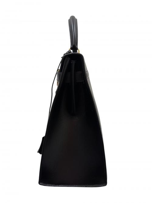 HERMES（エルメス）HERMES (エルメス) ケリー32/ボックスカーフ/外縫い/ブラック/〇X刻印:1994年製造/ゴールド金具 ブラック サイズ:32の古着・服飾アイテム