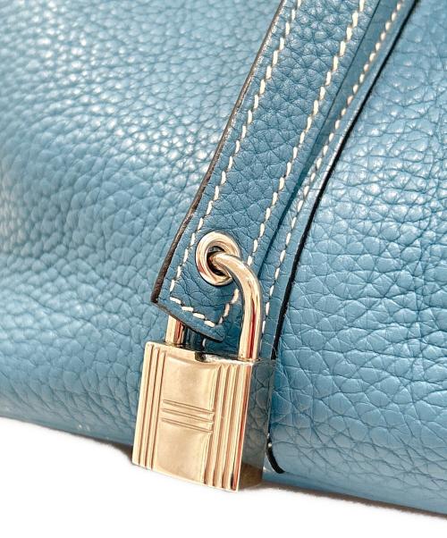 HERMES（エルメス）HERMES (エルメス) Picotin Lock /ピコタンロックMM/ハンドバッグ/トリヨンクレマンス/ブルージーン/シルバー金具/□M刻印：2009年製 ブルージーン サイズ:MMの古着・服飾アイテム