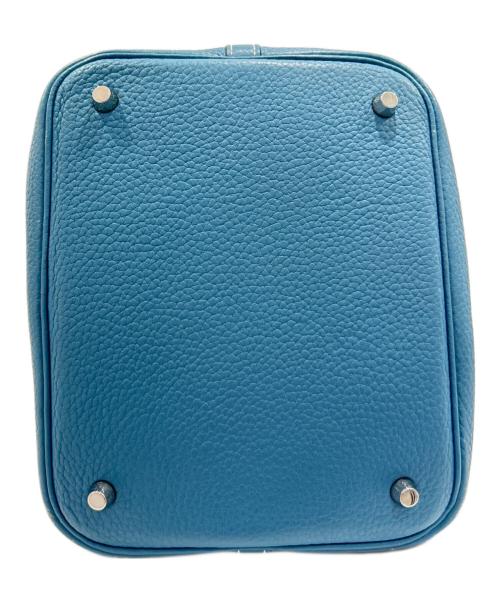 HERMES（エルメス）HERMES (エルメス) Picotin Lock /ピコタンロックMM/ハンドバッグ/トリヨンクレマンス/ブルージーン/シルバー金具/□M刻印：2009年製 ブルージーン サイズ:MMの古着・服飾アイテム