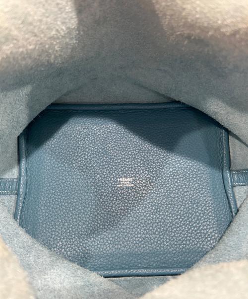 HERMES（エルメス）HERMES (エルメス) Picotin Lock /ピコタンロックMM/ハンドバッグ/トリヨンクレマンス/ブルージーン/シルバー金具/□M刻印：2009年製 ブルージーン サイズ:MMの古着・服飾アイテム