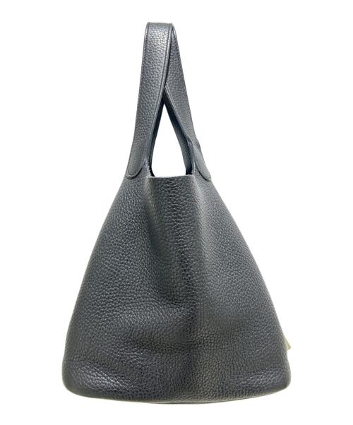 HERMES（エルメス）HERMES (エルメス) Picotin Lock/ピコタンロックMM/トリヨンクレマンス/ノワール/X刻印:2016年製 ブラック サイズ:MMの古着・服飾アイテム