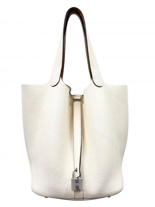 HERMES（エルメス）HERMES (エルメス) Picotin Lock Eclat MM ピコタンロックエクラ MM/トリヨンクレマンス/ナタ×セサミ/Z刻印：2021年製造/シルバー金具 ナタ×セサミ サイズ:MMの古着・服飾アイテム