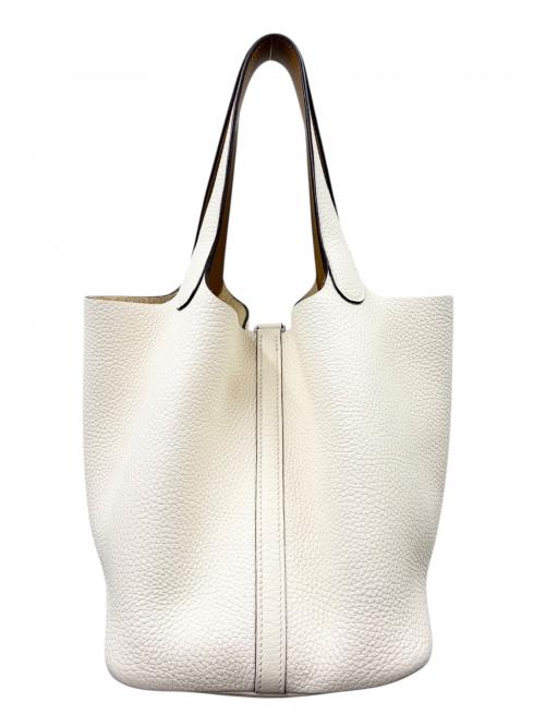 HERMES（エルメス）HERMES (エルメス) Picotin Lock Eclat MM ピコタンロックエクラ MM/トリヨンクレマンス/ナタ×セサミ/Z刻印：2021年製造/シルバー金具 ナタ×セサミ サイズ:MMの古着・服飾アイテム