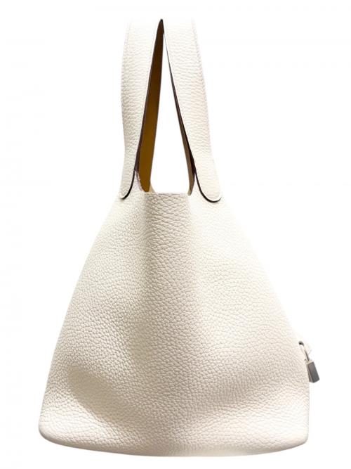 HERMES（エルメス）HERMES (エルメス) Picotin Lock Eclat MM ピコタンロックエクラ MM/トリヨンクレマンス/ナタ×セサミ/Z刻印：2021年製造/シルバー金具 ナタ×セサミ サイズ:MMの古着・服飾アイテム