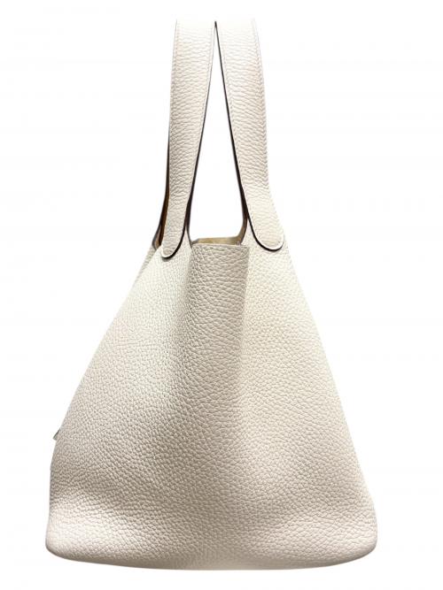 HERMES（エルメス）HERMES (エルメス) Picotin Lock Eclat MM ピコタンロックエクラ MM/トリヨンクレマンス/ナタ×セサミ/Z刻印：2021年製造/シルバー金具 ナタ×セサミ サイズ:MMの古着・服飾アイテム