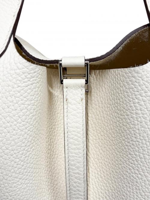 HERMES（エルメス）HERMES (エルメス) Picotin Lock Eclat MM ピコタンロックエクラ MM/トリヨンクレマンス/ナタ×セサミ/Z刻印：2021年製造/シルバー金具 ナタ×セサミ サイズ:MMの古着・服飾アイテム