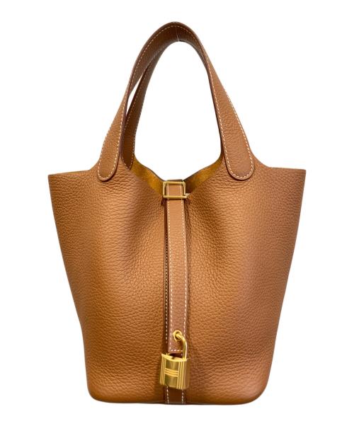 HERMES（エルメス）HERMES (エルメス) ピコタンロックPM/W刻印/トリヨンクレマンス/ゴールド金具/ハンドバッグ ゴールド サイズ:PMの古着・服飾アイテム