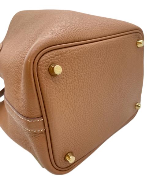 HERMES（エルメス）HERMES (エルメス) ピコタンロックPM/W刻印/トリヨンクレマンス/ゴールド金具/ハンドバッグ ゴールド サイズ:PMの古着・服飾アイテム