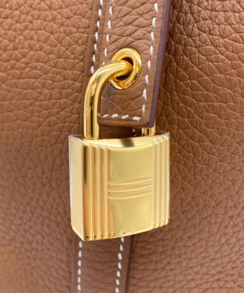 HERMES（エルメス）HERMES (エルメス) ピコタンロックPM/W刻印/トリヨンクレマンス/ゴールド金具/ハンドバッグ ゴールド サイズ:PMの古着・服飾アイテム