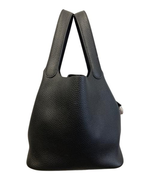 HERMES（エルメス）HERMES (エルメス) ピコタンロックMM/U刻印/トリヨンクレマンス/シルバー金具/ハンドバッグ ブラック サイズ:MMの古着・服飾アイテム