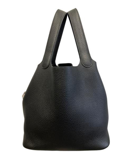 HERMES（エルメス）HERMES (エルメス) ピコタンロックMM/U刻印/トリヨンクレマンス/シルバー金具/ハンドバッグ ブラック サイズ:MMの古着・服飾アイテム