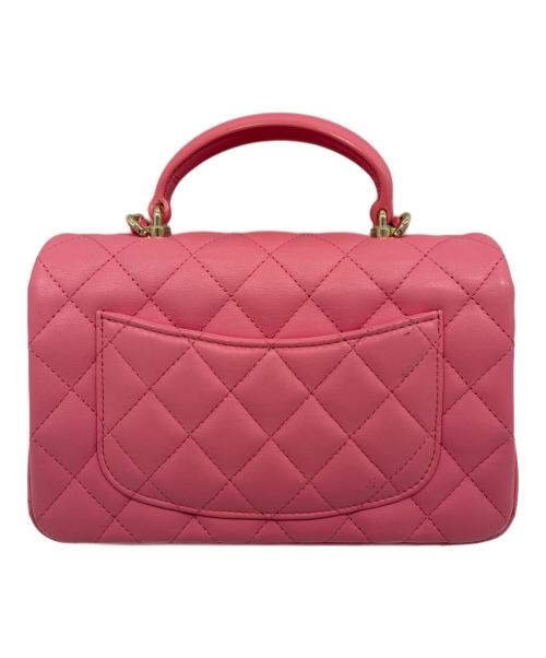 CHANEL（シャネル）CHANEL (シャネル) マトラッセ	トップハンドルミニ ショルダーバッグ ピンク サイズ:mini/ミニの古着・服飾アイテム
