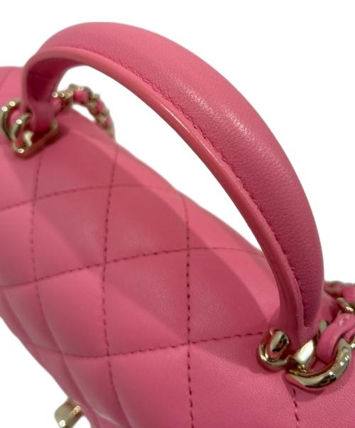 CHANEL（シャネル）CHANEL (シャネル) マトラッセ	トップハンドルミニ ショルダーバッグ ピンク サイズ:mini/ミニの古着・服飾アイテム