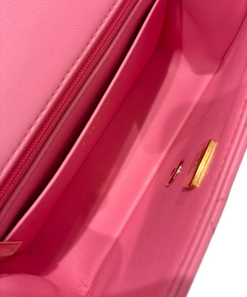 CHANEL（シャネル）CHANEL (シャネル) マトラッセ	トップハンドルミニ ショルダーバッグ ピンク サイズ:mini/ミニの古着・服飾アイテム