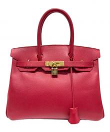 HERMES（エルメス）の古着「バーキン 30　クシュベル　ルージュヴィフ　▢D刻印：2000年　」｜ルージュヴィフ