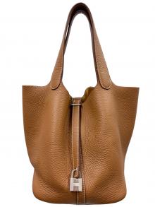 HERMES（エルメス）の古着「Picotin Lock MM ピコタンロック MM/トリヨンクレマンス/ゴールド/Ｗ刻印：2024年製造/シルバー金具」｜ゴールド