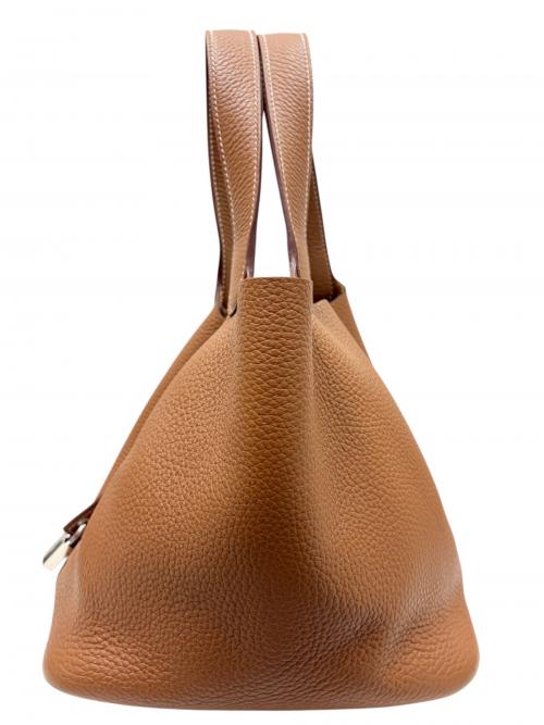 HERMES（エルメス）HERMES (エルメス) Picotin Lock MM ピコタンロック MM/トリヨンクレマンス/ゴールド/Ｗ刻印：2024年製造/シルバー金具 ゴールド サイズ:MMの古着・服飾アイテム