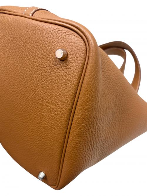 HERMES（エルメス）HERMES (エルメス) Picotin Lock MM ピコタンロック MM/トリヨンクレマンス/ゴールド/Ｗ刻印：2024年製造/シルバー金具 ゴールド サイズ:MMの古着・服飾アイテム