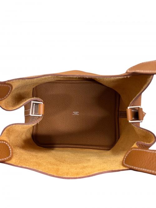 HERMES（エルメス）HERMES (エルメス) Picotin Lock MM ピコタンロック MM/トリヨンクレマンス/ゴールド/Ｗ刻印：2024年製造/シルバー金具 ゴールド サイズ:MMの古着・服飾アイテム