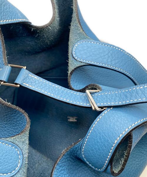 HERMES（エルメス）HERMES (エルメス) ピコタンMM/ハンドバッグ ブルージーン サイズ:MMの古着・服飾アイテム