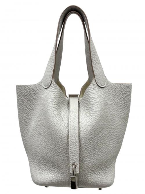 HERMES（エルメス）HERMES (エルメス) Picotin Lock PM ピコタンロック PM/トリヨンクレマンス/グリパール/U刻印：2022年製造/シルバー金具 グリパール サイズ:PMの古着・服飾アイテム