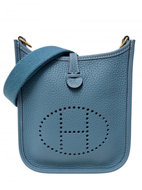 HERMES（エルメス）HERMES (エルメス) Evelyne TPM エブリン TPM/トリヨンクレマンス/ニューブルージーン/B刻印：2023年製造/ゴールド金具 ニューブルージーン サイズ:TPMの古着・服飾アイテム