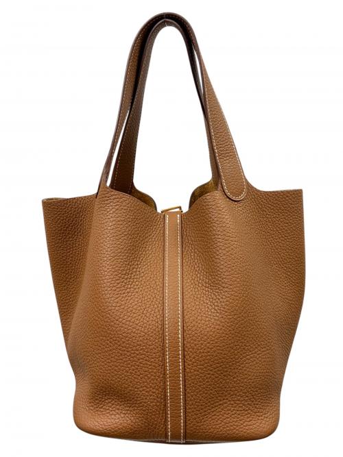 HERMES（エルメス）HERMES (エルメス) Picotin Lock MM ピコタンロック MM/トリヨンクレマンス/Z刻印：2021年製/ゴールド金具 ゴールド サイズ:MMの古着・服飾アイテム