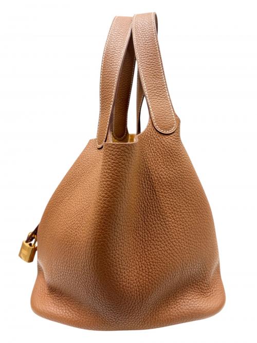 HERMES（エルメス）HERMES (エルメス) Picotin Lock MM ピコタンロック MM/トリヨンクレマンス/Z刻印：2021年製/ゴールド金具 ゴールド サイズ:MMの古着・服飾アイテム