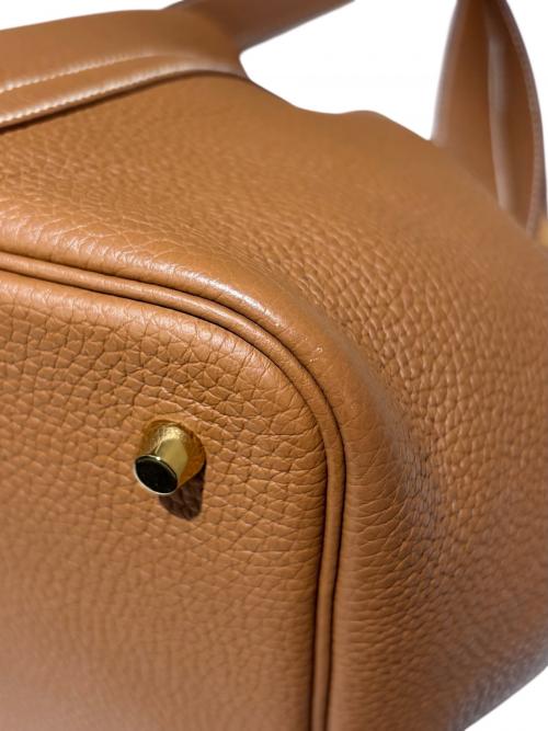 HERMES（エルメス）HERMES (エルメス) Picotin Lock MM ピコタンロック MM/トリヨンクレマンス/Z刻印：2021年製/ゴールド金具 ゴールド サイズ:MMの古着・服飾アイテム