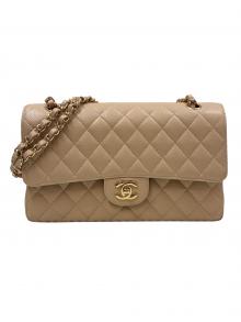 CHANEL（シャネル）の古着「マトラッセ25　Wフラップチェーンショルダーバッグ」｜ベージュ